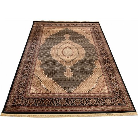 Tapete Alanya 1 Preto 2,40x3,40M Tipo Tabriz Mahi Persa