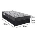 Ver imagem 4 de Cama Box Solteiro Suede + Colchão de Espuma D33 - Sereneprime - 88cm Preto