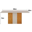 Ver imagem 2 de Mesa de Jantar Doha 160x80 Canto Reto com Vidro Cinamomo Off White Off White - Leifer