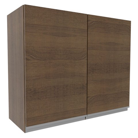 Armário Aéreo Madesa Glamy 80 cm 2 Portas Rustic Cor:Rustic