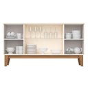Ver imagem 2 de Buffet para Sala de Jantar Eiffel com Portas de Vidro Off White Nature – Henn