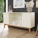 Ver imagem 6 de Buffet para Sala de Jantar Eiffel com Portas de Vidro Off White Nature – Henn