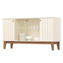 Ver imagem 1 de Buffet para Sala de Jantar Eiffel com Portas de Vidro Off White Nature – Henn