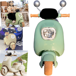 Moto Triciclo Eletrica Infantil Bang Toys Scooter Lemn 6v Verde - 4