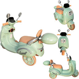 Moto Triciclo Eletrica Infantil Bang Toys Scooter Lemn 6v Verde - 2