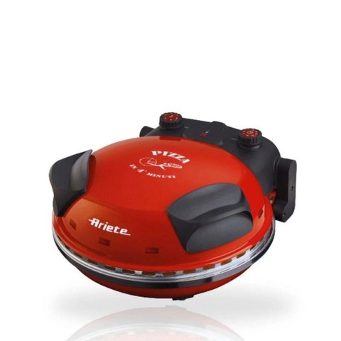 Forno de Pizza Elétrico Ariete 909 Vermelho 1200w - Pedra Refratária e Design Retrô 220v