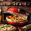 Ver imagem 4 de Forno de Pizza Elétrico Ariete 909 Vermelho 1200w - Pedra Refratária e Design Retrô 220v