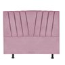 Kit Cabeceira de Cama Box Queen com Recamier Saori 160 Cm Suede Rose - 2