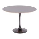 Ver imagem 1 de Mesa Saarinen Redonda Fórmica Preta 100cm - Base Preta