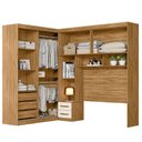 Ver imagem 3 de Quarto Modulado Casal Ambiente Florença Freijó Off White - Moval