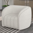 Ver imagem 2 de Kit 2 Poltronas Decorativa para Sala Lazio M03 Bouclê Branco - Lyam Decor