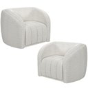 Ver imagem 1 de Kit 2 Poltronas Decorativa para Sala Lazio M03 Bouclê Branco - Lyam Decor