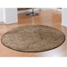 Tapete de Sala Redondo Safari 1,10M com Pelúcia Onça - 1