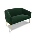 Ver imagem 3 de Sofá Namoradeira e Poltrona Pé Ferro Dourado Stella Bouclê D03 - D'Rossi Cor Verde