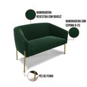 Ver imagem 7 de Sofá Namoradeira e Poltrona Pé Ferro Dourado Stella Bouclê D03 - D'Rossi Cor Verde