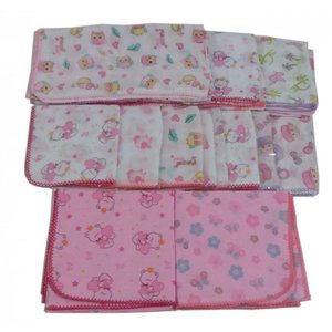 Kit Maternidade 27 Peças cueiros e fraldas para menina