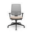 Ver imagem 1 de Cadeira Brizza Presidente Plaxmetal Base Nylon Piramidal Slider Tela Cinza Assento Poliéster Fendi T