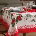 Ver imagem 2 de Toalha de Mesa Natal Quadrada Estampa Athenas 4 Lugares - Dohler - Natal 94