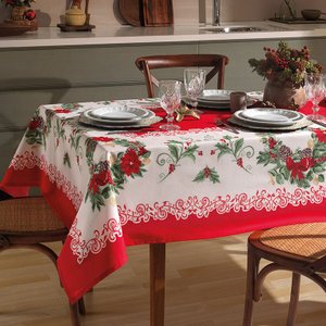 Toalha de Mesa Natal Quadrada Estampa Athenas 4 Lugares - Dohler - Natal 94