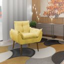 Ver imagem 2 de Poltrona Decorativa Sala de Estar Escritório Quarto Prime: Amarela