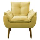 Ver imagem 1 de Poltrona Decorativa Sala de Estar Escritório Quarto Prime: Amarela