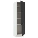 Ver imagem 4 de Paneleiro Madesa Agata 60 cm 3 Portas Branco/Preto Cor:Branco/Preto