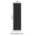 Ver imagem 2 de Paneleiro Madesa Agata 60 cm 3 Portas Branco/Preto Cor:Branco/Preto