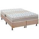 Ver imagem 1 de Cama Box Queen: Colchão Molas Ensacadas Castor Pocket Class + Base CRC Suede Clean(158x198)