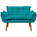 Ver imagem 5 de Kit Namoradeira e Poltrona Decorativa para Sala Recepção Manicure Consultório Alice Tecido Suede