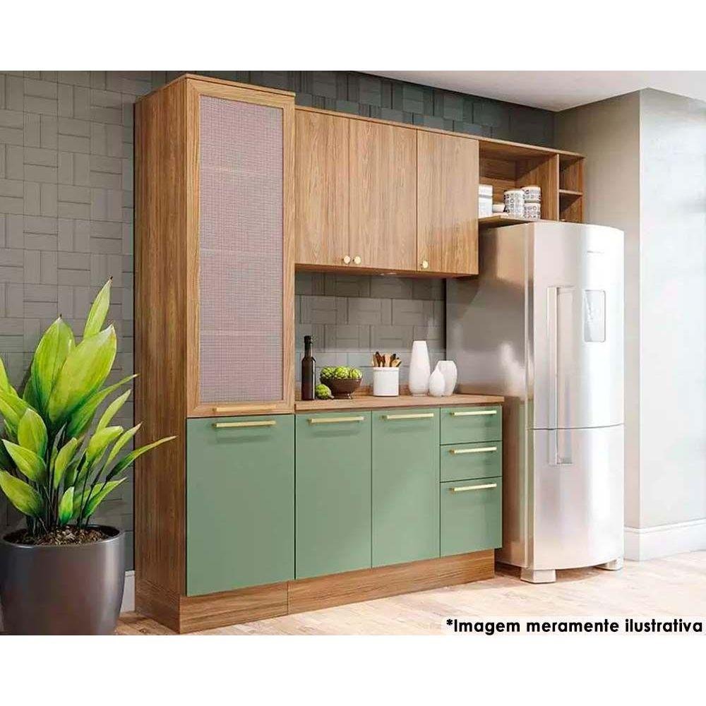 Cozinha Completa Botanic 5 Peças (2 Armários + 1 Balcão + 1