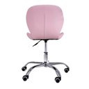 Ver imagem 2 de Cadeira de Escritório Office com Rodízios Estofada Slim Rosa