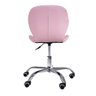 Cadeira de Escritório Office com Rodízios Estofada Slim Rosa - 2