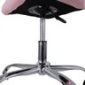Cadeira de Escritório Office com Rodízios Estofada Slim Rosa - 5