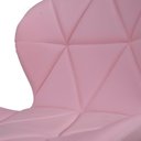 Ver imagem 3 de Cadeira de Escritório Office com Rodízios Estofada Slim Rosa