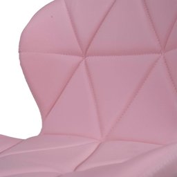 Cadeira de Escritório Office com Rodízios Estofada Slim Rosa - 3