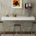 Ver imagem 5 de Escrivaninha Mesa Escritório Suspensa em 100% MDF 120cm Branca