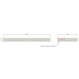 Escrivaninha Suspensa em MDF 120x50cm - 4