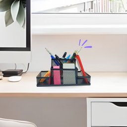Kit Organizador para Escritório com 4 Partes Preto - 8