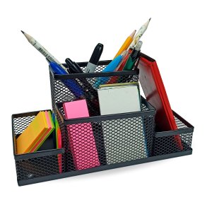 Kit Organizador para Escritório com 4 Partes Preto