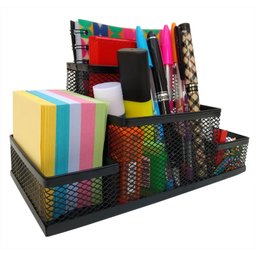 Kit Organizador para Escritório com 4 Partes Preto - 4