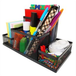 Kit Organizador para Escritório com 4 Partes Preto - 5