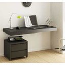 Ver imagem 3 de Escrivaninha Mesa Escritório Suspensa em 100% MDF 120cm Preto