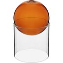 Ver imagem 1 de Vaso Decorativo Enfeite Casa Esfera com Suporte Vidro 13x13x13cm Âmbar