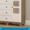 Ver imagem 3 de Cômoda Infantil 1 Porta com Janela 4 Gavetas 100% Mdf Uli New Móveis Peroba Branco Brilho/carvalho