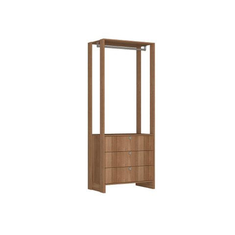 Closet com 1 Cabideiro e 3 Gavetas Yes Nova Mobile Montana
