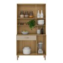 Ver imagem 3 de Armário de Cozinha Compacta 6 Portas e 1 Gaveta 90cm Baco Freijó/vanilla - Pallazio