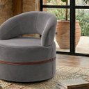 Ver imagem 2 de Poltrona Decorativa Moderna Arredondada Confortável Luxo Paris:Veludo Chumbo