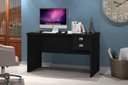 Ver imagem 1 de Mesa / Escrivaninha TAUR Para Computador 1.20m 2 Gavetas sendo um Com Chave e Puxadores Cromados Cor
