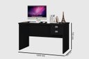 Ver imagem 3 de Mesa / Escrivaninha TAUR Para Computador 1.20m 2 Gavetas sendo um Com Chave e Puxadores Cromados Cor