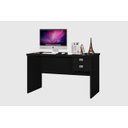 Ver imagem 2 de Mesa / Escrivaninha TAUR Para Computador 1.20m 2 Gavetas sendo um Com Chave e Puxadores Cromados Cor